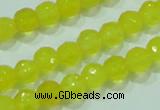 CTG88 15.5 inches 3mm faceted round tiny yellow agate beads wholesale