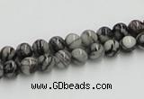 CTJ02 16 inches 6mm round black water jasper beads wholesale