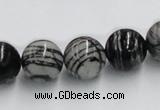 CTJ03 16 inches 14mm round black water jasper beads wholesale