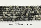 CTJ411 15.5 inches 6mm round black water jasper gemstone beads wholesale