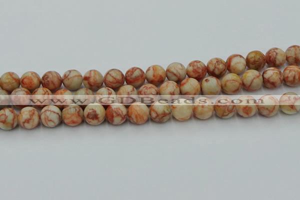 CTJ703 15.5 inches 10mm round red net jasper beads wholesale