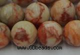 CTJ705 15.5 inches 14mm round red net jasper beads wholesale