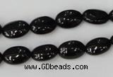 CTO123 15.5 inches 8*12mm oval black tourmaline beads