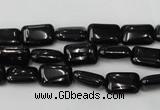 CTO124 15.5 inches 8*12mm rectangle black tourmaline beads