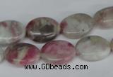 CTO204 15.5 inches 12*16mm oval pink tourmaline gemstone beads