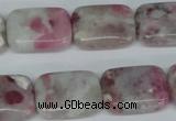 CTO212 15.5 inches 15*20mm rectangle pink tourmaline gemstone beads