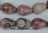 CTO219 15.5 inches 13*18mm teardrop pink tourmaline gemstone beads