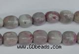 CTO220 15.5 inches 9*11mm nugget pink tourmaline gemstone beads