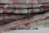 CTO239 15.5 inches 4*10mm tube pink tourmaline gemstone beads