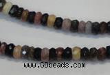 CTO34 15.5 inches 4*6mm faceted rondelle natural tourmaline beads