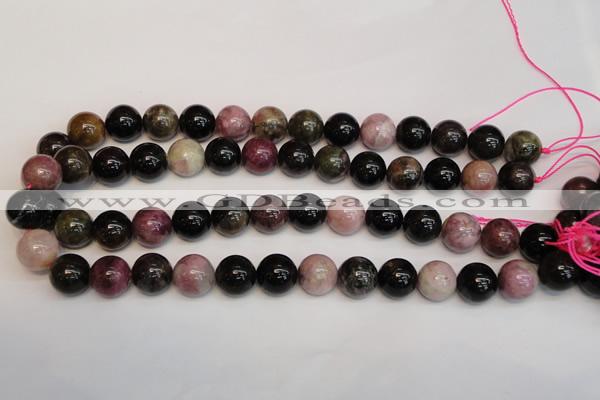 CTO361 15.5 inches 14mm round natural tourmaline gemstone beads