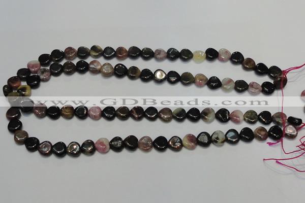 CTO40 15.5 inches 10*10mm heart natural tourmaline beads wholesale