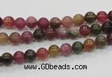 CTO61 15.5 inches 5mm round natural tourmaline gemstone beads