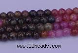 CTO620 15.5 inches 4mm round tourmaline gemstone beads wholesale