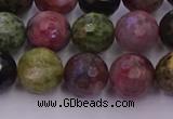 CTO637 15.5 inches 10mm faceted round tourmaline gemstone beads