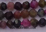 CTO650 15.5 inches 6mm faceted nuggets tourmaline gemstone beads