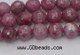 CTO657 15.5 inches 6mm faceted round Chinese tourmaline beads