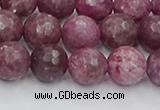 CTO659 15.5 inches 10mm faceted round Chinese tourmaline beads