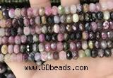 CTO680 15.5 inches 4.5*7mm - 5*8mm faceted rondelle tourmaline beads