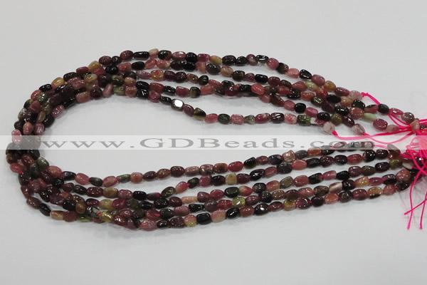 CTO70 15.5 inches 5*6mm nuggets natural tourmaline gemstone beads