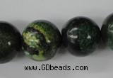 CTP208 15.5 inches 20mm round yellow pine turquoise beads wholesale