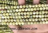 CTP221 15.5 inches 6mm round yellow turquoise beads wholesale