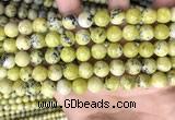 CTP223 15.5 inches 10mm round yellow turquoise beads wholesale