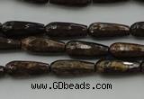 CTR05 15.5 inches 6*16mm faceted teardrop bronzite gemstone beads