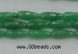 CTR07 15.5 inches 6*16mm faceted teardrop green aventurine beads