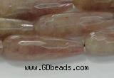 CTR134 15.5 inches 10*30mm faceted teardrop strawberry quartz beads