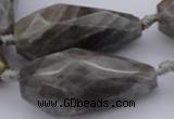 CTR214 15.5 inches 15*25mm - 16*40mm faceted teardrop labradorite beads