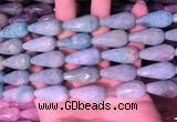 CTR308 15.5 inches 10*25mm faceted teardrop amazonite beads