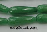 CTR36 15.5 inches 10*30mm faceted teardrop gree aventurine beads