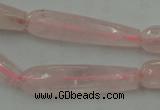 CTR40 15.5 inches 10*40mm faceted teardrop rose quartz beads