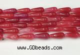 CTR403 15.5 inches 8*20mm teardrop agate beads wholesale