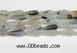 CTR411 15.5 inches 10*30mm teardrop agate beads wholesale