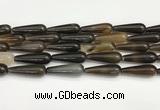 CTR414 15.5 inches 10*30mm teardrop agate beads wholesale