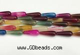 CTR423 15.5 inches 10*30mm teardrop agate beads wholesale