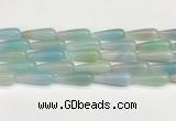 CTR424 15.5 inches 10*30mm teardrop agate beads wholesale