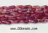 CTR440 15.5 inches 8*20mm faceted teardrop agate beads wholesale