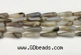 CTR451 15.5 inches 10*30mm faceted teardrop agate beads wholesale