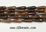 CTR452 15.5 inches 10*30mm faceted teardrop agate beads wholesale