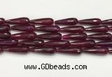 CTR453 15.5 inches 10*30mm faceted teardrop agate beads wholesale