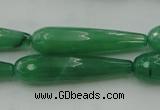 CTR50 15.5 inches 10*40mm faceted teardrop green aventurine beads