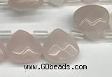 CTR600 Top drilled 10*10mm faceted briolette rose quartz beads