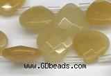 CTR635 Top drilled 13*13mm faceted briolette yellow aventurine beads