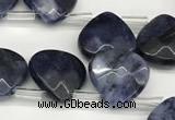 CTR643 Top drilled 13*13mm faceted briolette sodalite beads