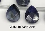 CTR672 Top drilled 10*14mm faceted briolette sodalite beads