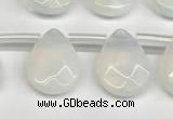 CTR674 Top drilled 10*14mm faceted briolette opalite beads wholesale