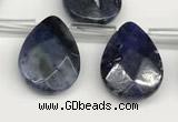 CTR702 Top drilled 12*16mm faceted briolette sodalite beads